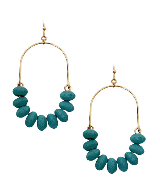 Metal Wire w/ Wood Earring