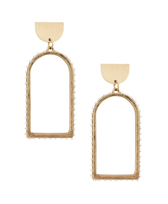 Geo Shape Metal Post Earring
