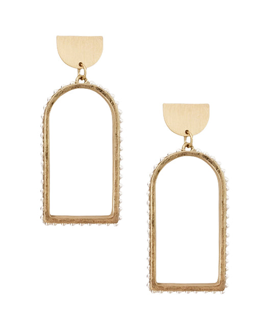 Geo Shape Metal Post Earring