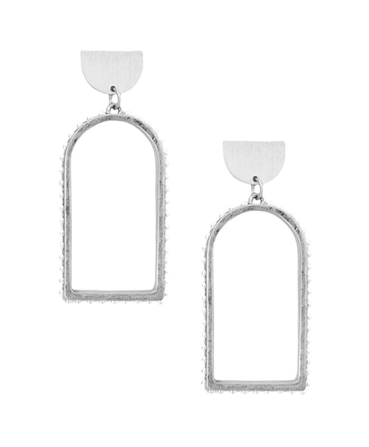 Geo Shape Metal Post Earring