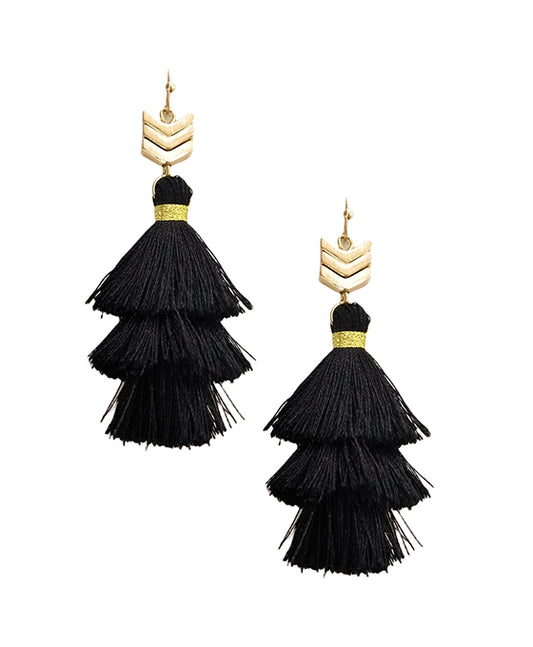 Tassel w/ Metal Earring