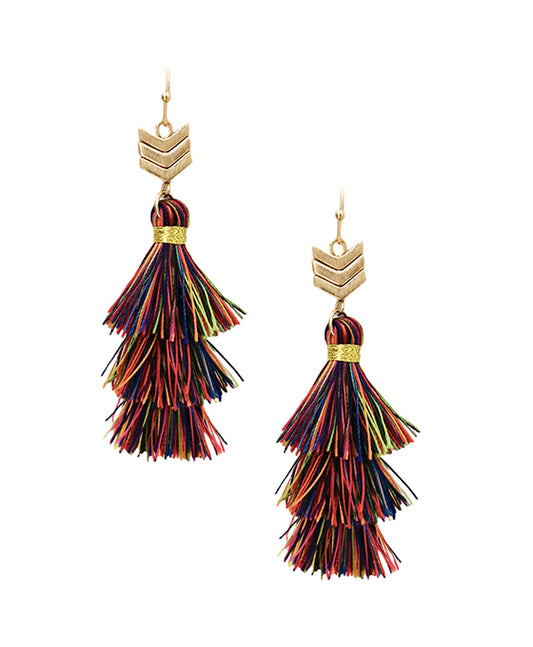 Tassel w/ Metal Earring