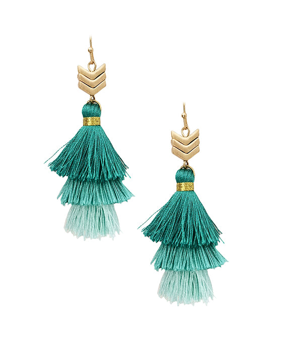 Tassel w/ Metal Earring