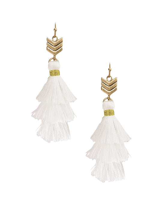 Tassel w/ Metal Earring