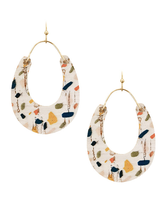 Printed U Shape Earring