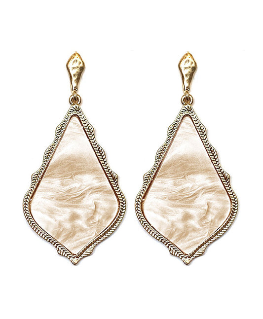 Diamond Shape Metal Post Earring