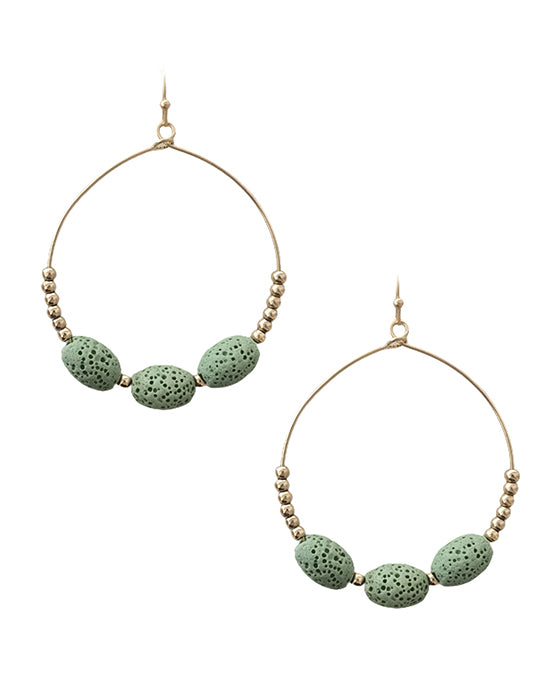 Wire Round w/ Balls Earring