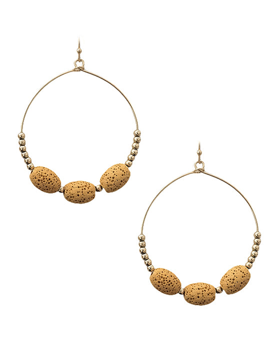 Wire Round w/ Balls Earring
