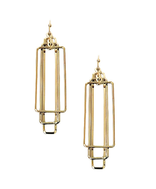 Multi Rectangle Metal Earring