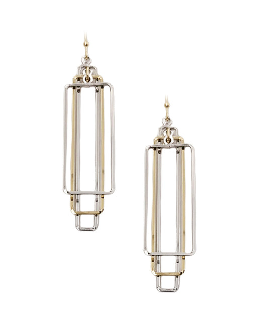 Multi Rectangle Metal Earring