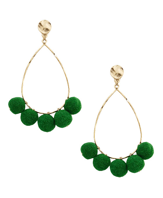 Christmas Teardrop w/ Dangle Balls Earring