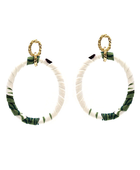 Wrapped Oval Shape Post Earring