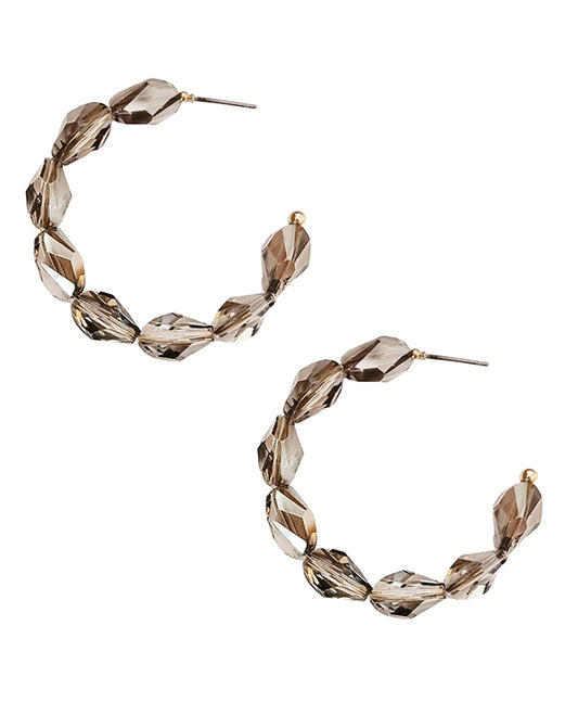 Beaded Hoop Earring
