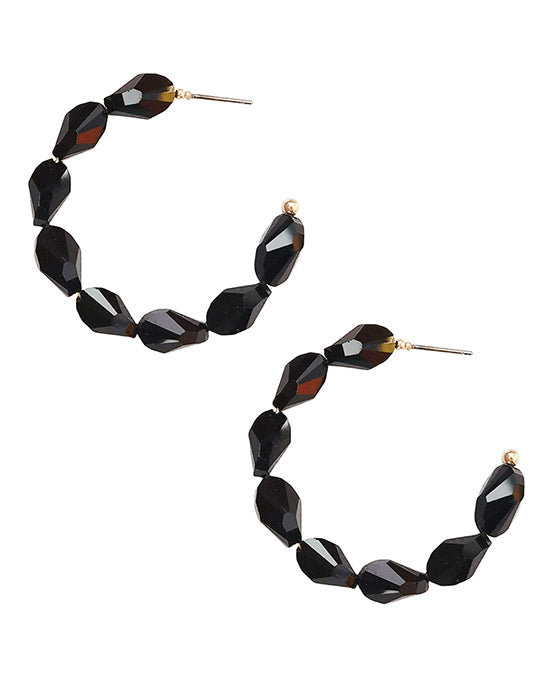 Beaded Hoop Earring