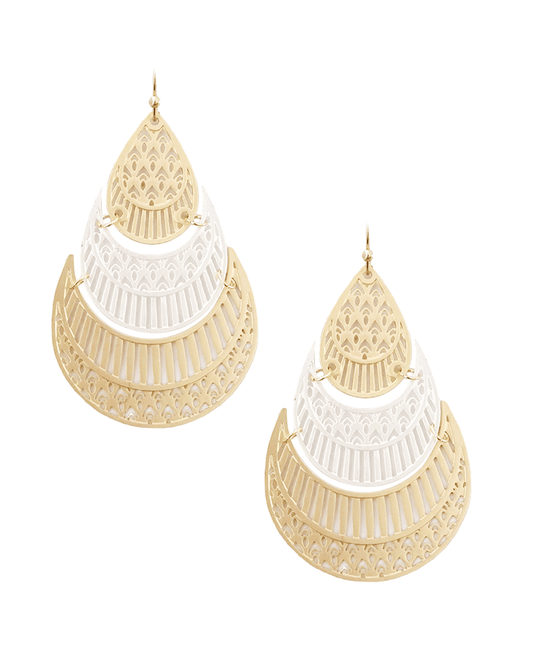 Multi Design Drop Metal Earring