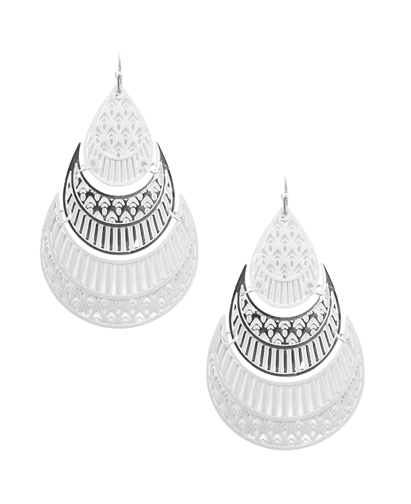 Multi Design Drop Metal Earring