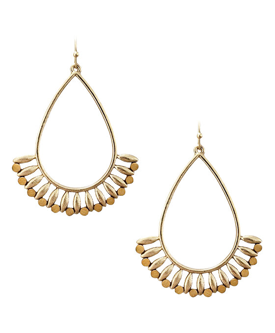 Teardrop w/ Beads Earring
