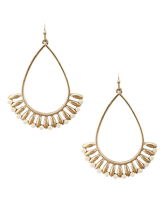 Teardrop w/ Beads Earring