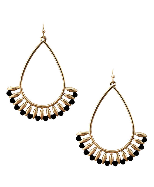 Teardrop w/ Beads Earring