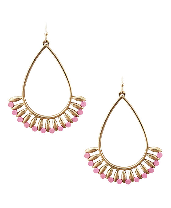 Teardrop w/ Beads Earring