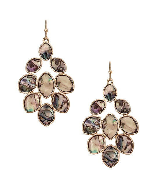 Flower Shape Mop Earring