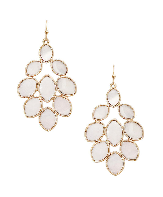 Flower Shape Mop Earring