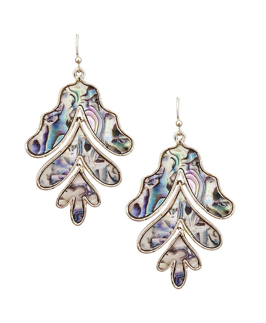 Leaf Shape Mop Earring