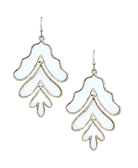 Leaf Shape Mop Earring
