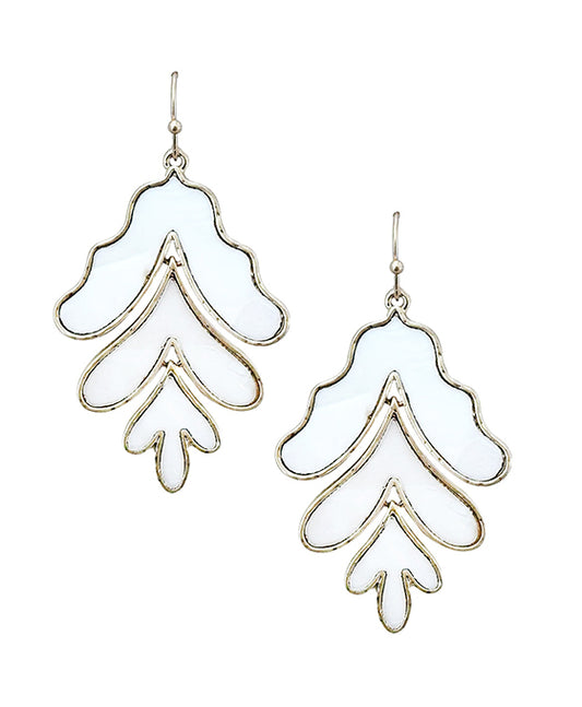 Leaf Shape Mop Earring