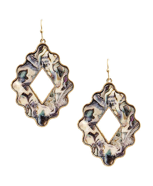 Geo Shape Mop Earring