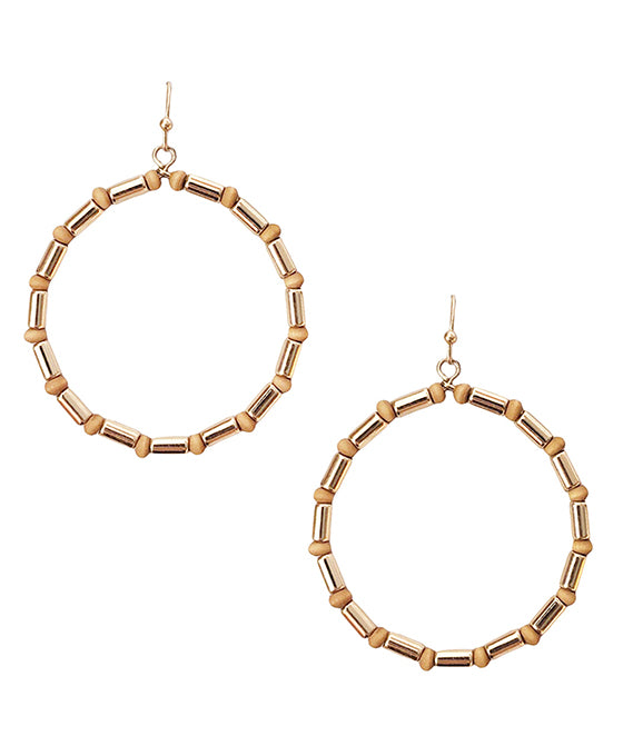 Beaded Circle Earring