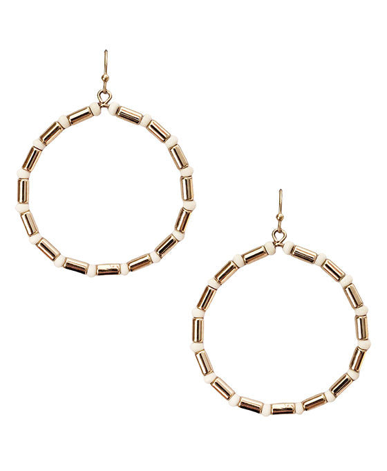 Beaded Circle Earring