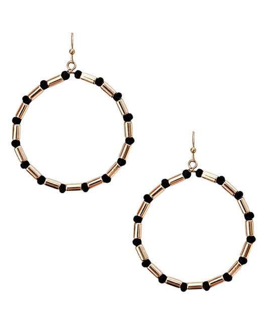 Beaded Circle Earring