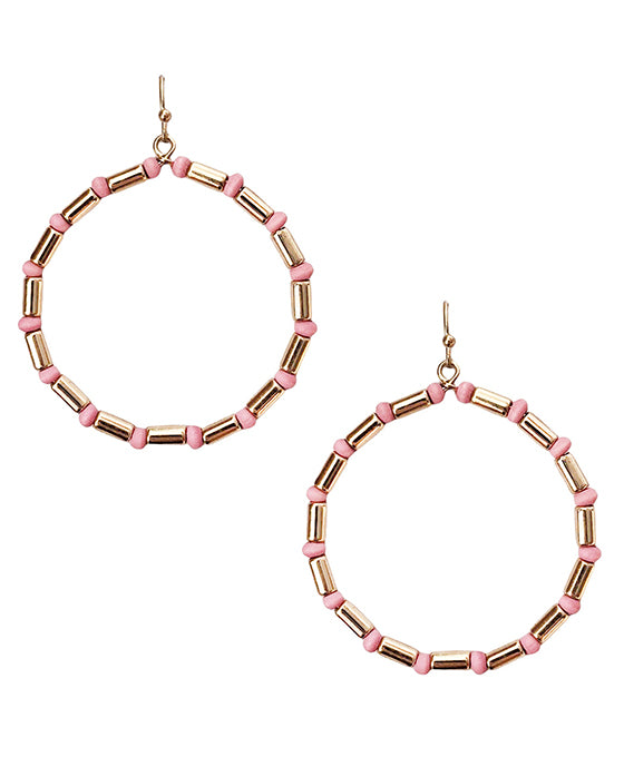 Beaded Circle Earring