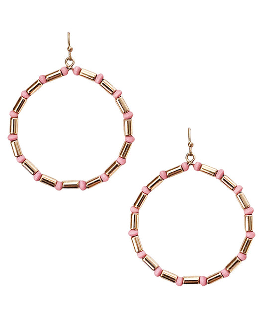 Beaded Circle Earring