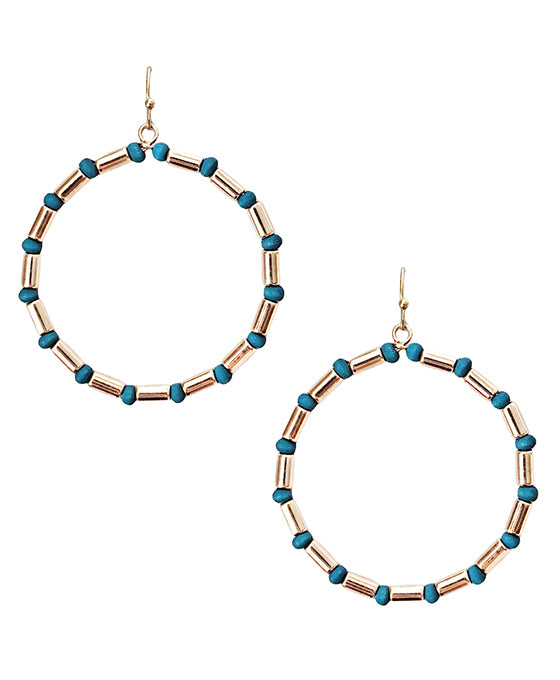 Beaded Circle Earring