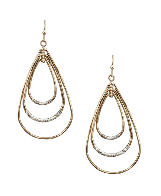Triple Oval Shape Earring