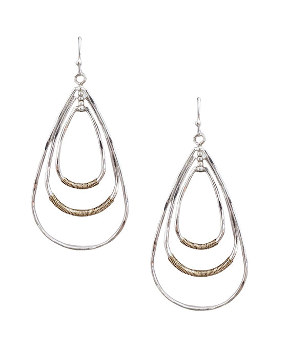 Triple Oval Shape Earring
