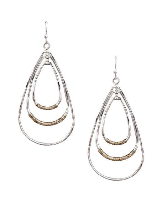 Triple Oval Shape Earring