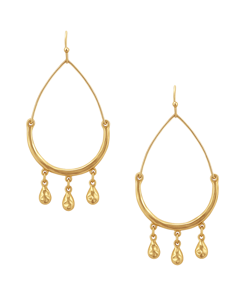 Teardrop w/ Charms Earring