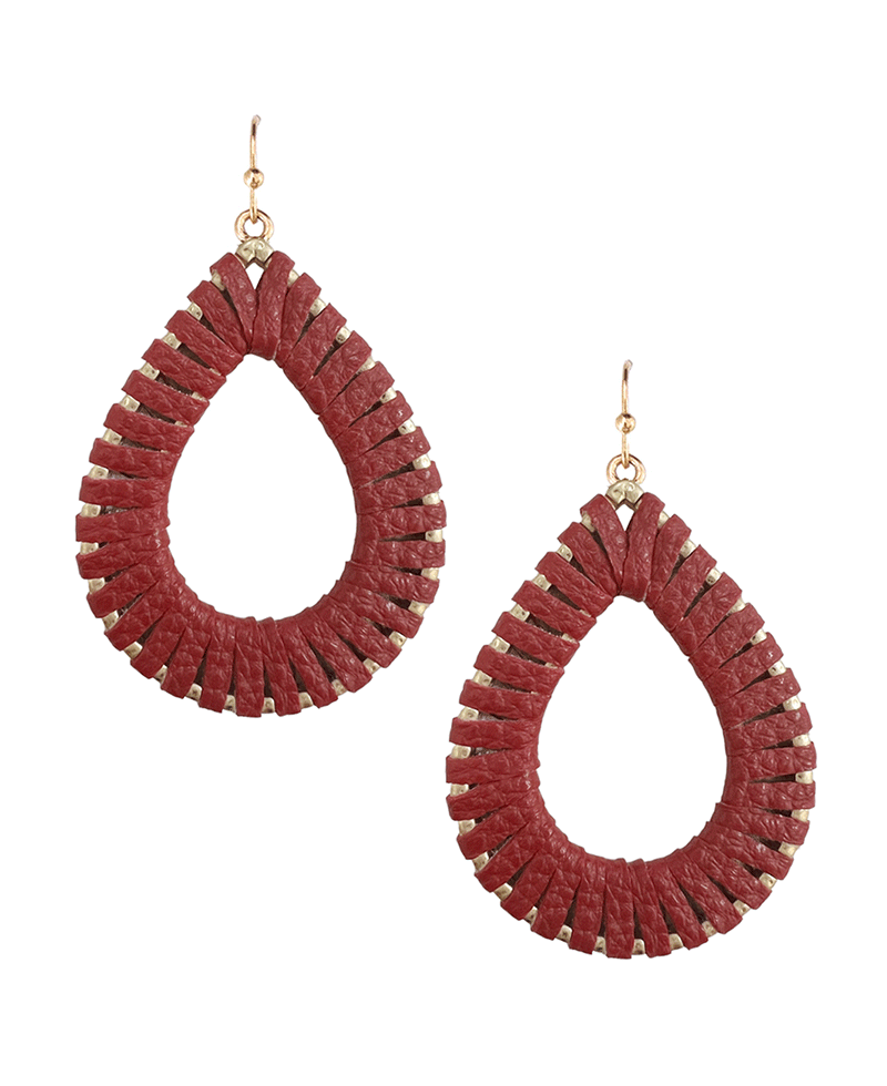Wrapped Teardrop Metal Earring