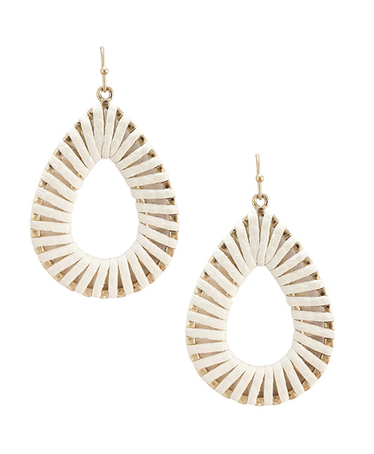 Wrapped Teardrop Metal Earring
