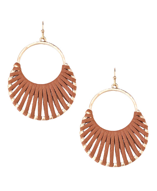 Wrapped Circle Metal Earring
