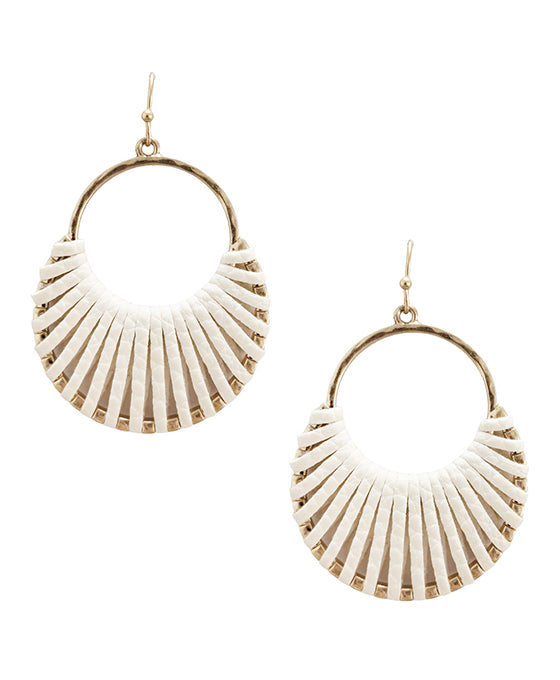 Wrapped Circle Metal Earring