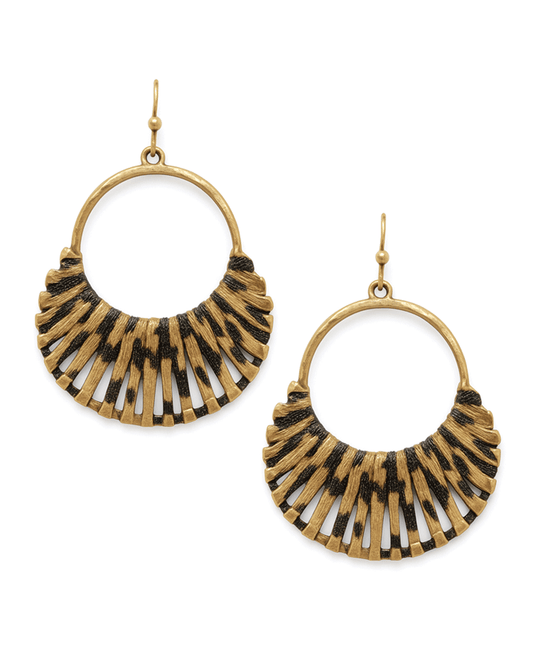 Wrapped Circle Metal Earring