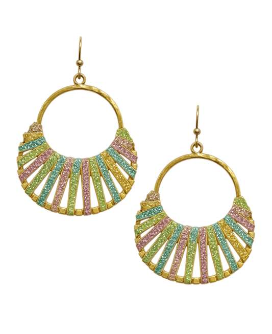 Wrapped Circle Metal Earring