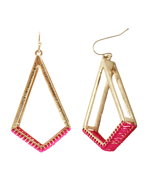 Wrapped Rhombus Shape Earring