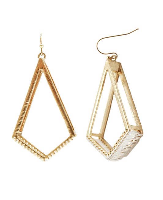 Wrapped Rhombus Shape Earring