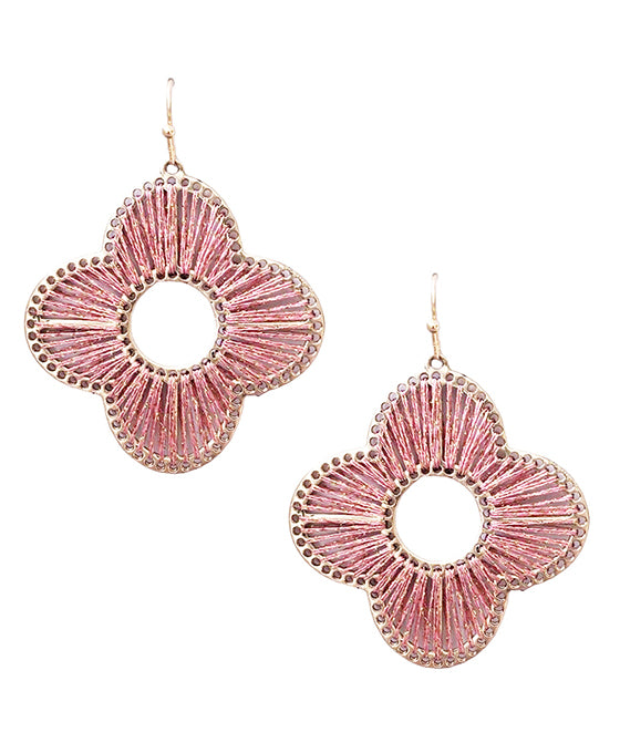 Wrapped Flower Shape Metal Earring