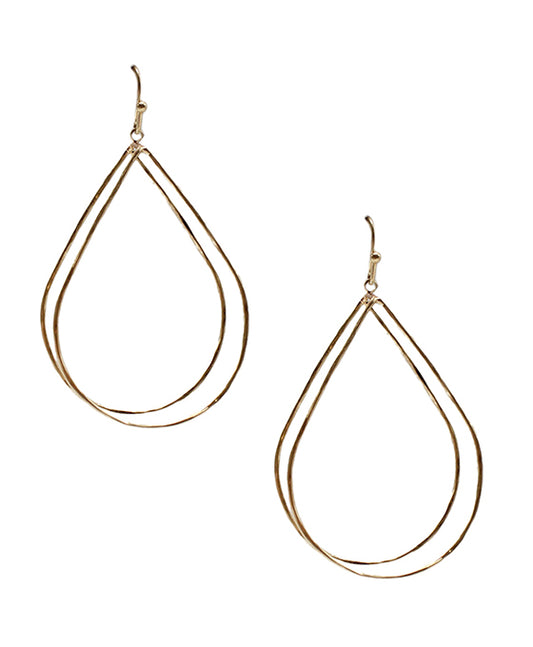 Double Wire Teardrop Earring